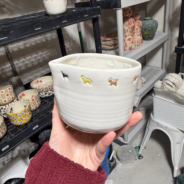 Dog Breed Around Rim Matcha Bowl