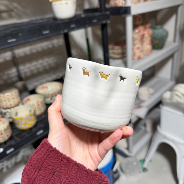 Dog Breed Around Rim Matcha Bowl