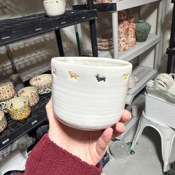 Dog Breed Around Rim Matcha Bowl