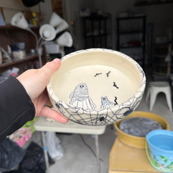 OPENS AUGUST 7th Pre-Order Ghost Mummy Pasta Bowl