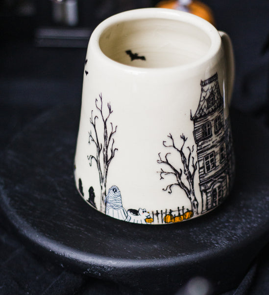 Haunted House with Ghosties Mug