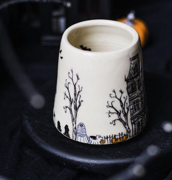 Haunted House with Ghosties Mug
