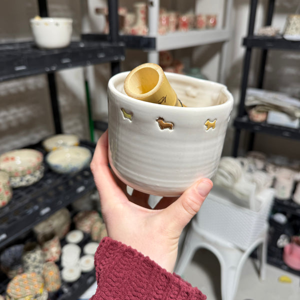 Dog Breed Around Rim Matcha Bowl