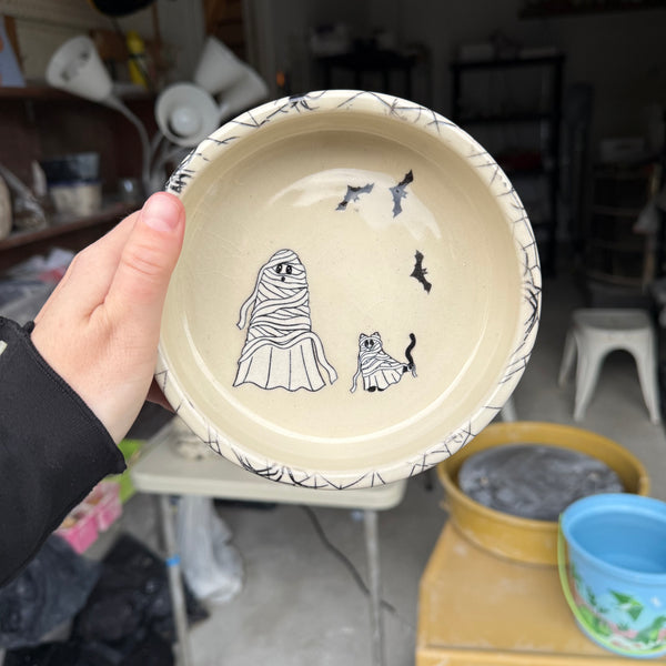 OPENS AUGUST 7th Pre-Order Ghost Mummy Pasta Bowl