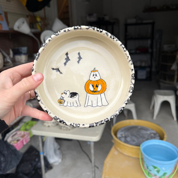 OPENS AUGUST 7th Pre-Order Ghost Pumpkin Pasta Bowl