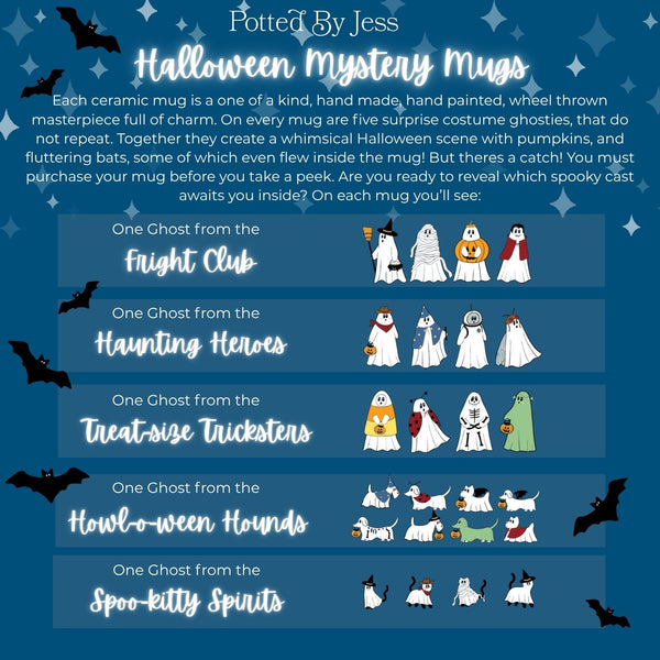 Next Pre-Order opens in October! Mystery Ghosties in Costume Mug