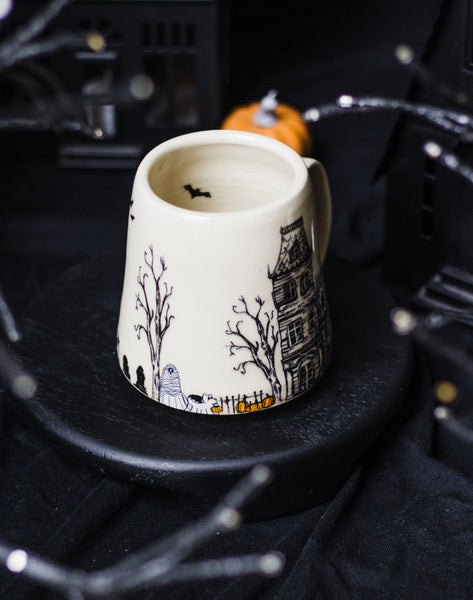 Haunted House with Ghosties Mug