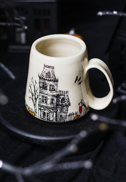 Haunted House with Ghosties Mug