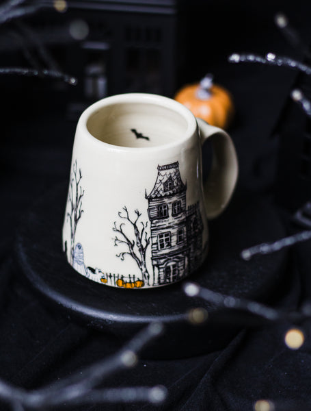 Haunted House with Ghosties Mug