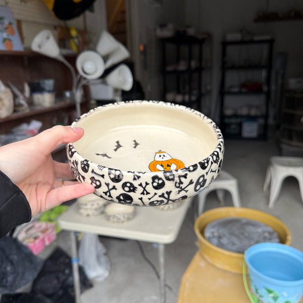 OPENS AUGUST 7th Pre-Order Ghost Pumpkin Pasta Bowl