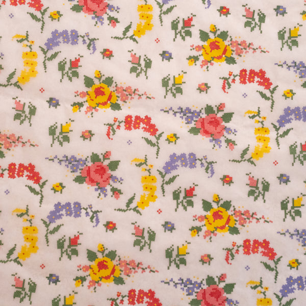 Available 9.21.26 Floral Garden Cross-stitch Underglaze Transfer