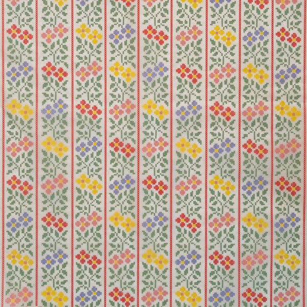Available 9.21.26 Floral Rows Cross-stitch Underglaze Transfer