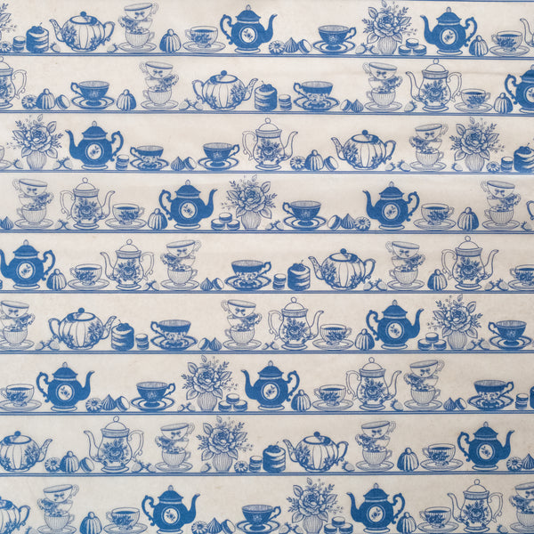Available 9.21.26 Tea Cabinet Underglaze Transfer Blue