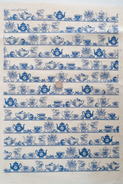 Available 9.21.26 Tea Cabinet Underglaze Transfer Blue