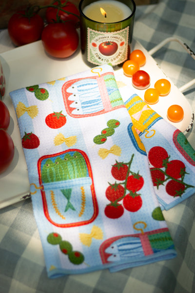 Italian Summer Waffle Knit Tea Towel
