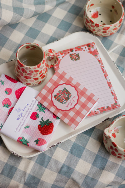 Strawberry Waffle Knit tea Towel