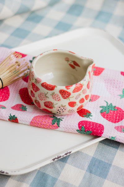 Strawberry Doodle Matcha Bowl