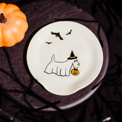 Witch Ghost Dog Spoon Rest