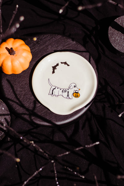 Skeleton Ghost Dog Spoon Rest