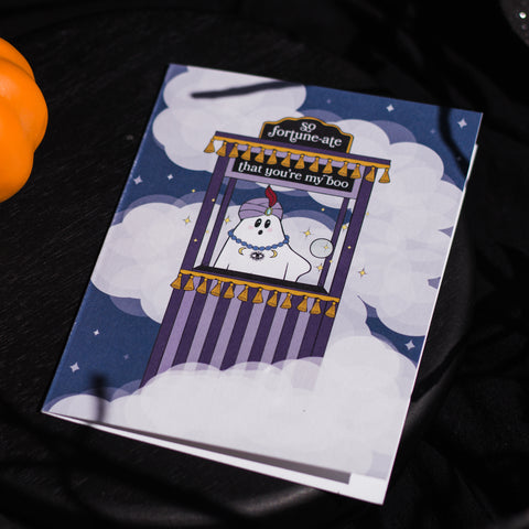 Fortune Teller Ghostie Greeting Card
