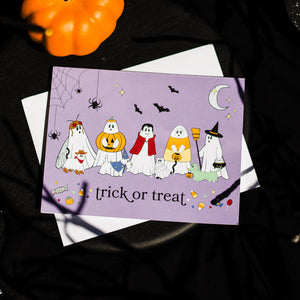 Ghosties on Trick or Treat Night Greeting Card