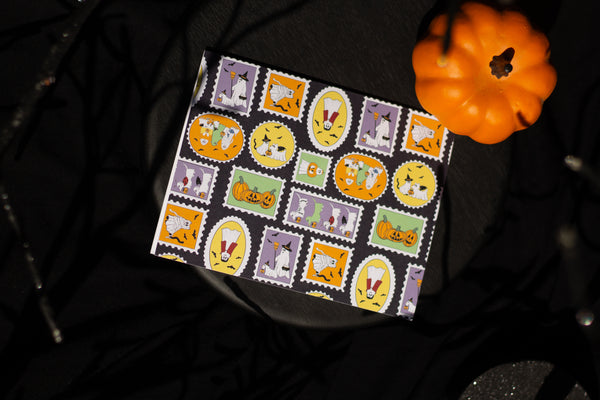 Ghosties on Stamps Greeting Card