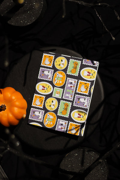 Ghosties on Stamps Greeting Card
