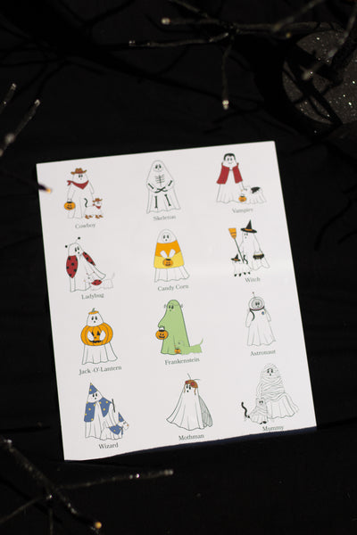 Ghosties in Costume 8x10 Art Print
