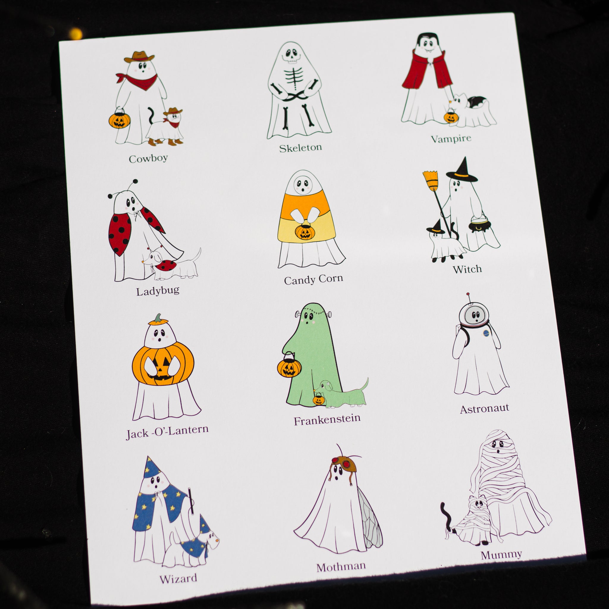 Ghosties in Costume 8x10 Art Print