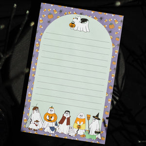 Ghosties on Trick or Treat Night Notepad