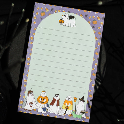 Ghosties on Trick or Treat Night Notepad