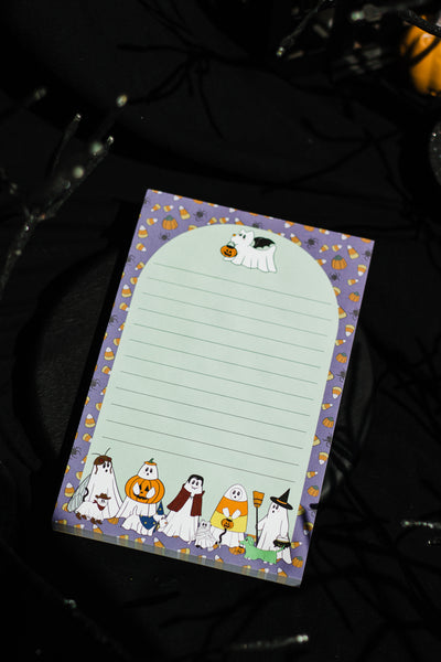 Ghosties on Trick or Treat Night Notepad