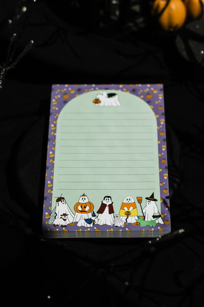 Ghosties on Trick or Treat Night Notepad