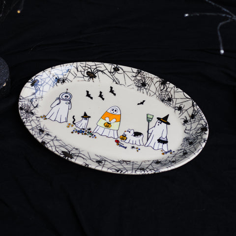 Ghost Candy Corn and Friends Serving Platter