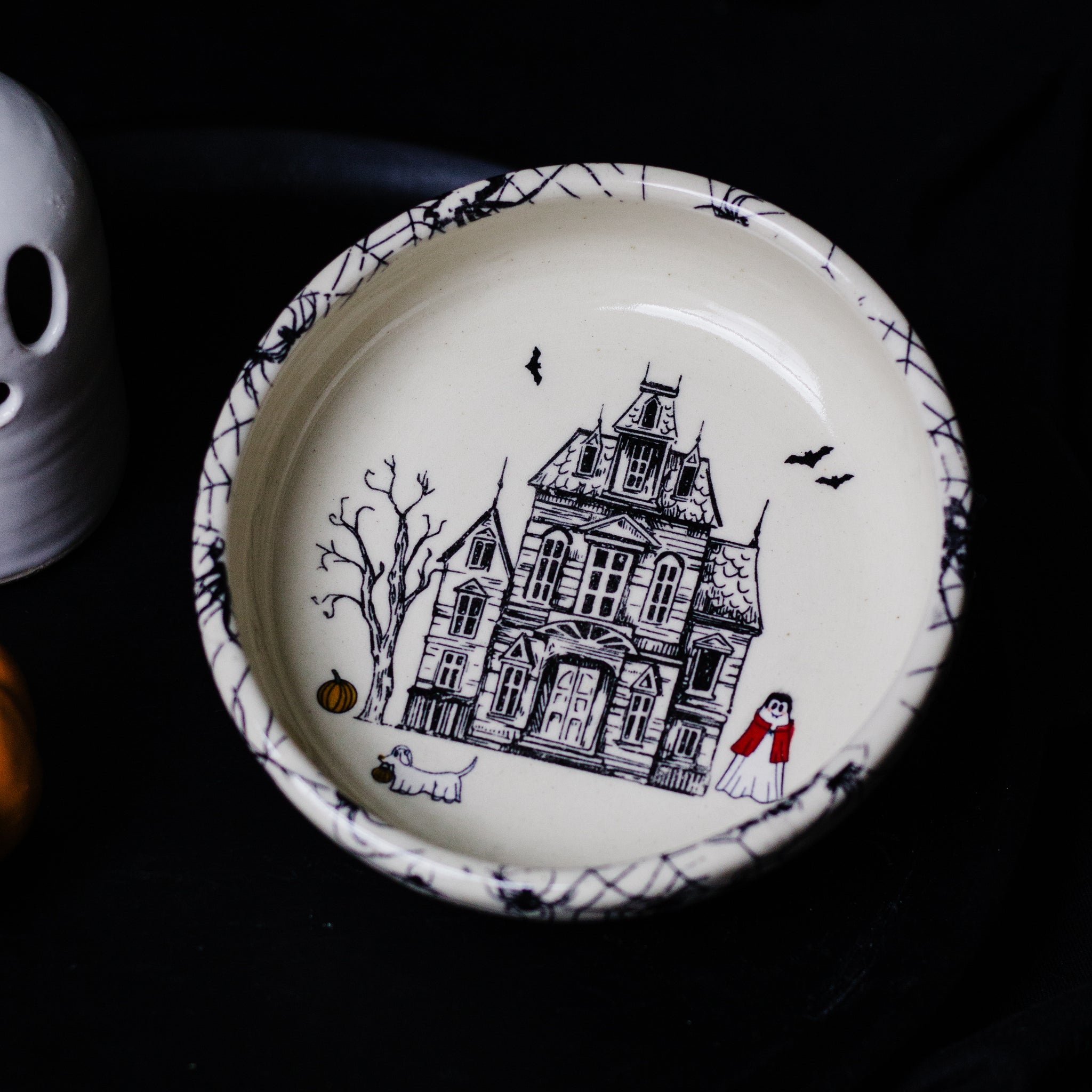 Dracula Ghost and Haunted Hose Pasta Bowl