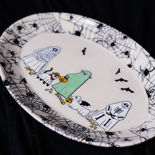 Ghost Frankenstein and Friends Serving Platter