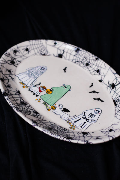 Ghost Frankenstein and Friends Serving Platter