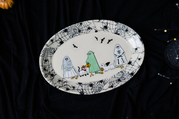 Ghost Frankenstein and Friends Serving Platter
