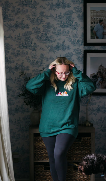 Ghosties in Costume Embroidered Crewneck