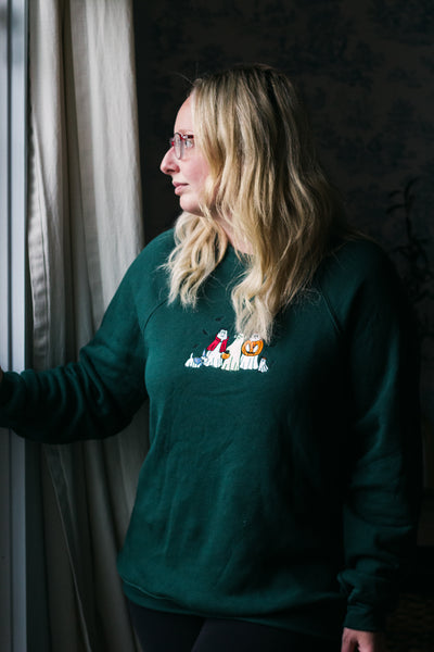 Ghosties in Costume Embroidered Crewneck