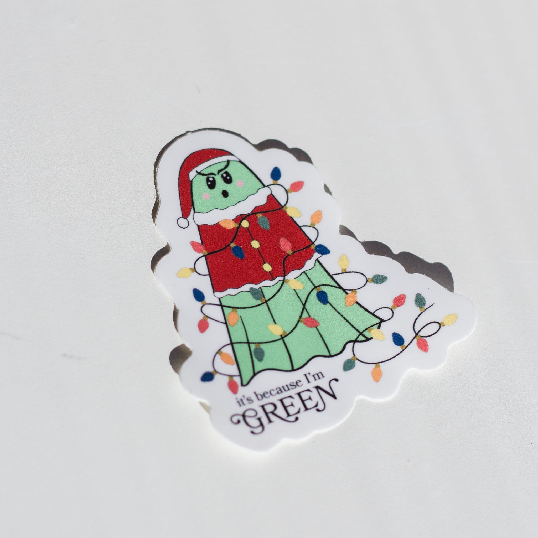 Ghost Its Because I'm Green Inspired Sticker
