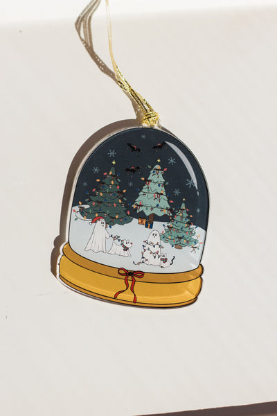Acrylic Ghost Snow Globe Ornament