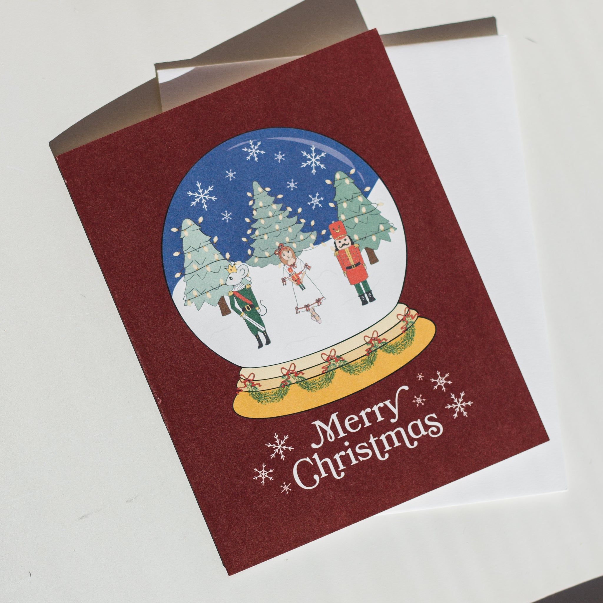 Nutcracker Snow Globe Card