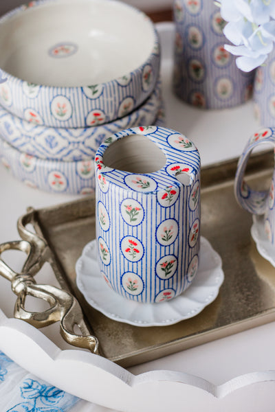 Made to Order Floral Stripes Travel Cup