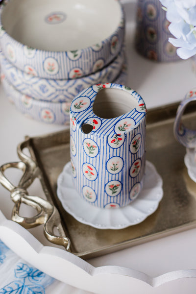 Made to Order Floral Stripes Travel Cup