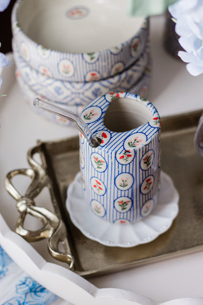 Made to Order Floral Stripes Travel Cup