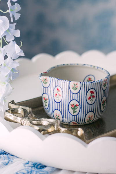 Made to Order Floral Stripes Matcha Bowl