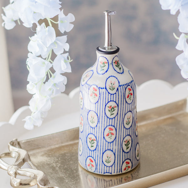Made to Order Floral Stripes Oil Bottle