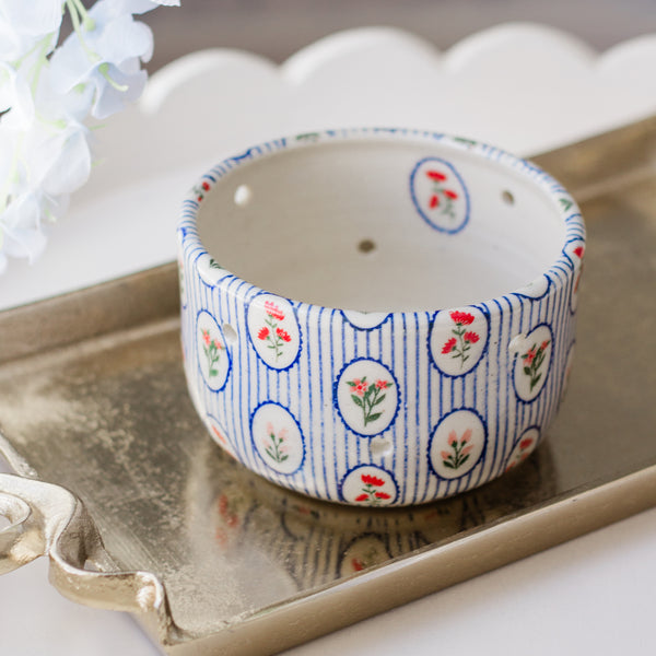 Made to Order Floral Stripes Berry Bowl