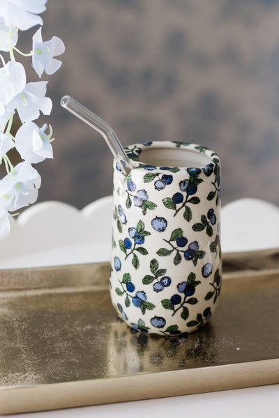 Made to Order Blueberry Branches Travel Cup